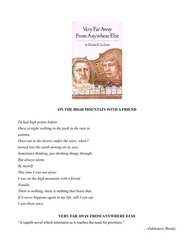 Very far away from anywhere else by Ursula K. Le Guin